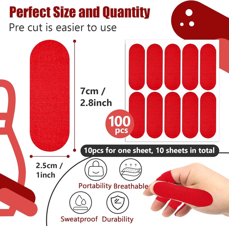 FixlyFido 100 PCS Bowling Thumb Tape - Bowling Finger Tape - Thumb Tape Protector for Bowling(Multiple Colors, 1 x 2.8 Inches, Breathable) - Image 2